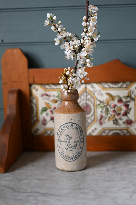 Pampas grass display bottle - old Bullard Ginger Beer Bottles